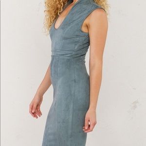 Akira blue suede dress